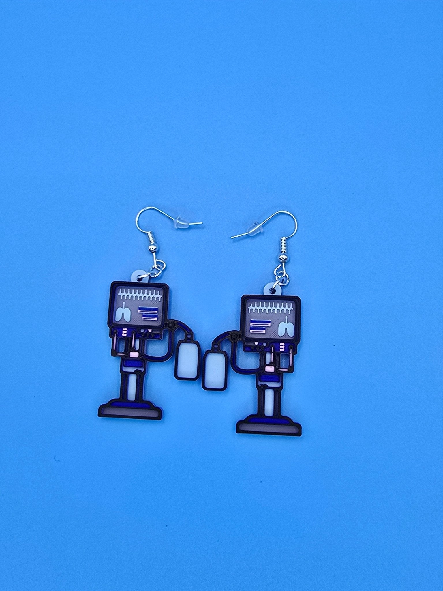 Ventilator Earrings - 3D Printed - Erratically Eccentric Creations