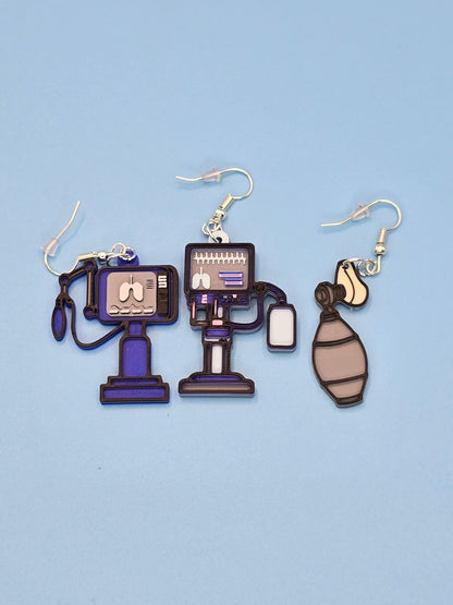 Ventilator Earrings - 3D Printed - Erratically Eccentric Creations