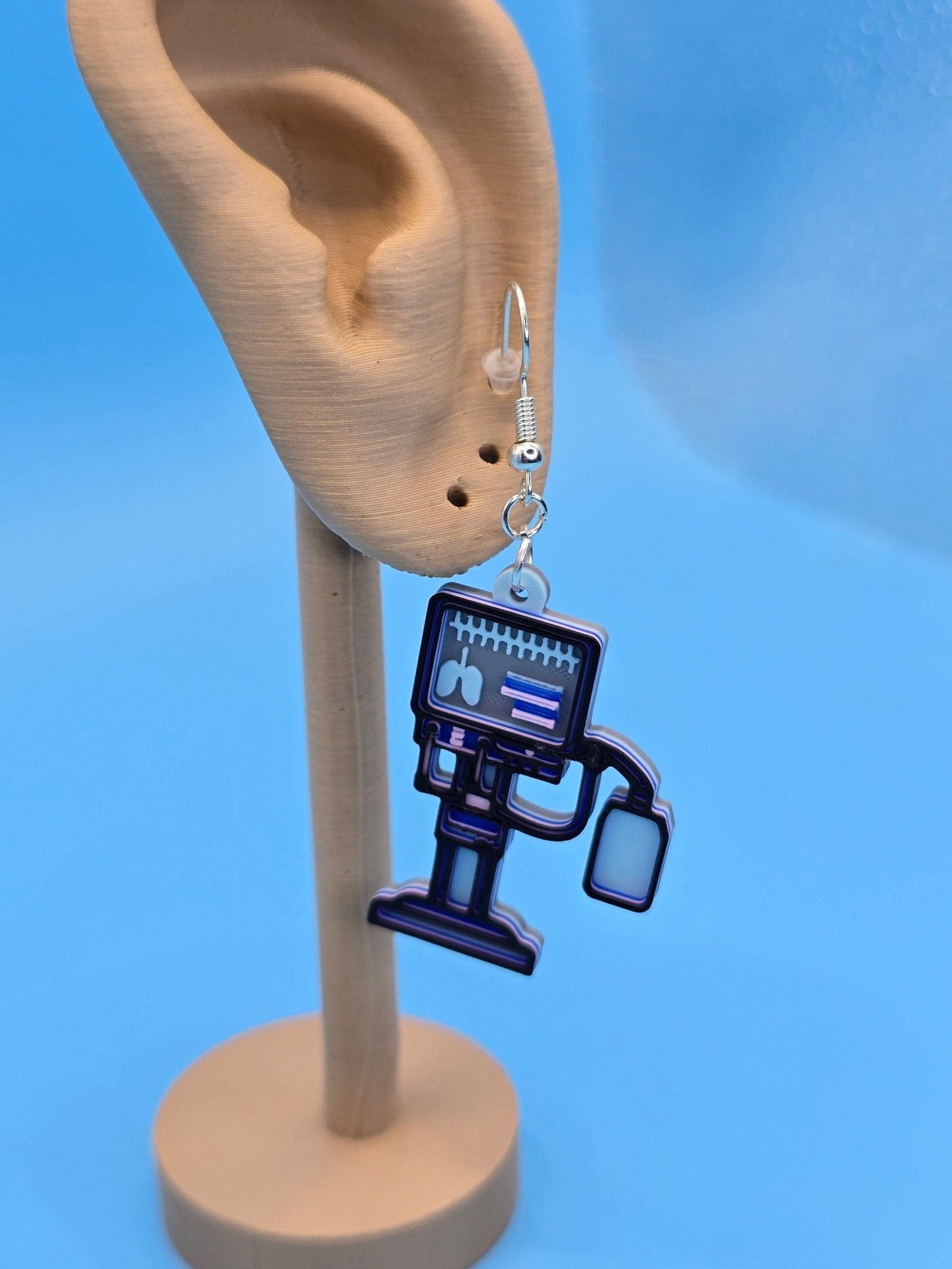 Ventilator Earrings - 3D Printed - Erratically Eccentric Creations