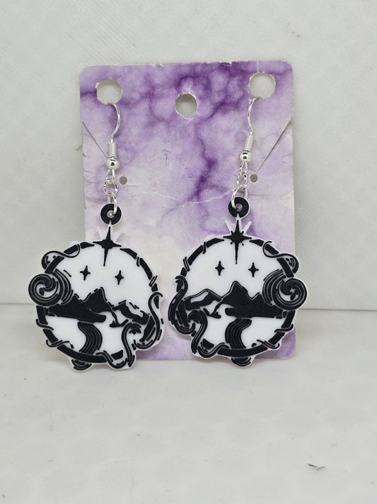 Wispy Mountain Earrings - Erratically Eccentric Creations