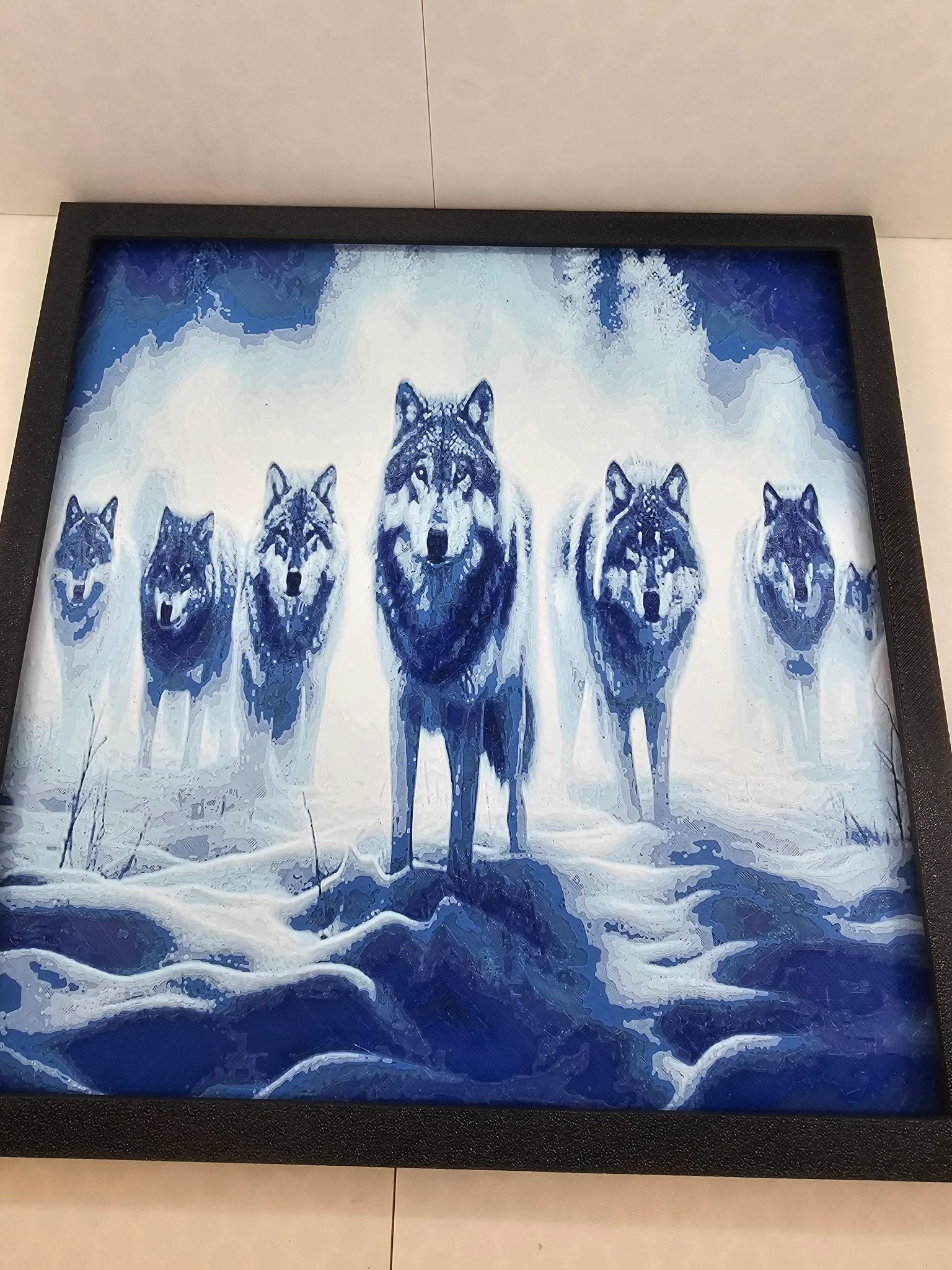 Wolf Pack Painting 3D Print - Erratically Eccentric Creations
