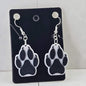 Wolf Paw Raised Earrings - 3D Printed - Erratically Eccentric Creations