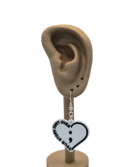 Your Story Isn’t Over Semicolon Earrings - Erratically Eccentric Creations